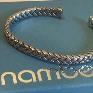 Nambe Silver Braided Bracelet